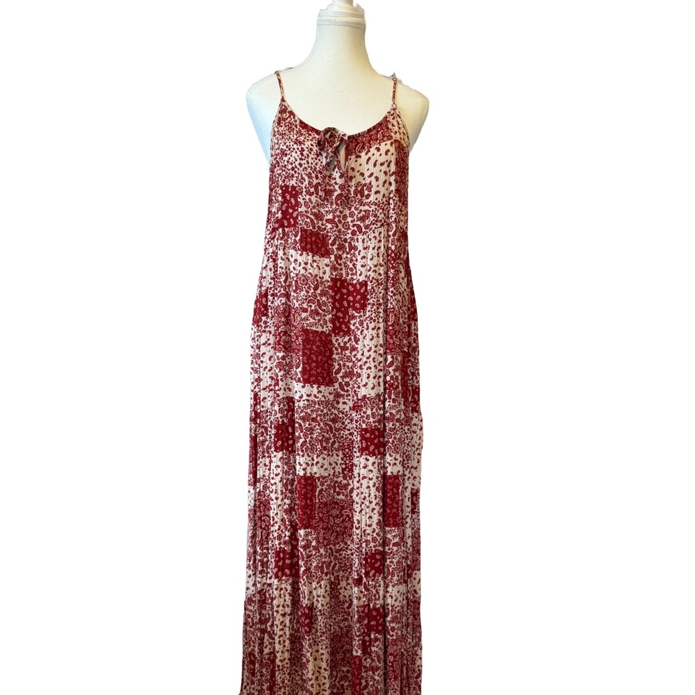 Vici Red Maxi Sundress Sleeveless Spaghetti Strap